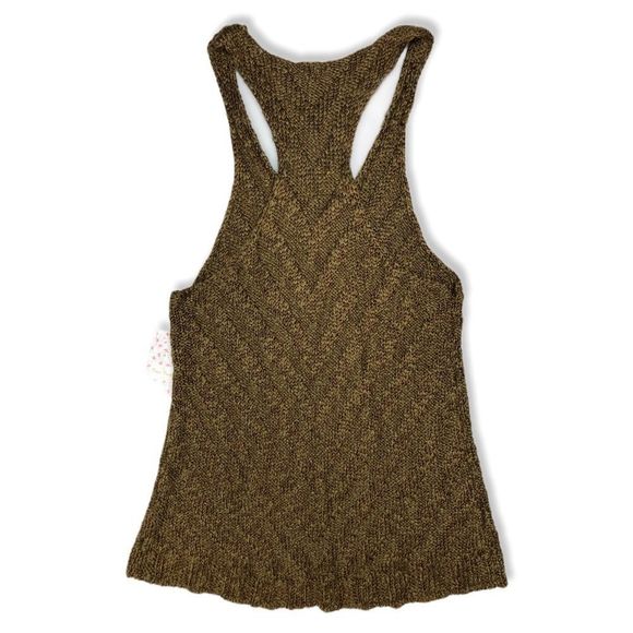 Free People Brown Chevron Sweater Knit Tank Top size XS - Picture 7 of 16